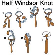 بستن کراوات با گره ی half-windsor
