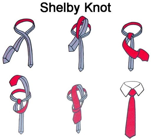 بستن کراوات با گره ی shelby