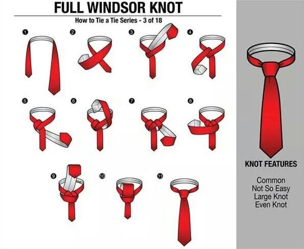 بستن کراوات با گره ی windsor
