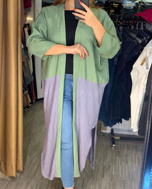 خرید مانتو زنانه ترکیبی دو رنگ در فروشگاه اینترنتی پوشاکچی-مشاهده قیمت و مشخصات