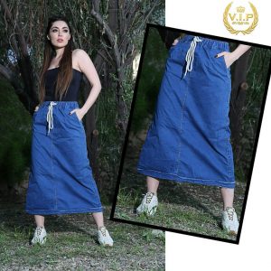 خرید دامن زنانه جین کاغذی در فروشگاه اینترنتی پوشاکچی-مشاهده قیمت و مشخصات