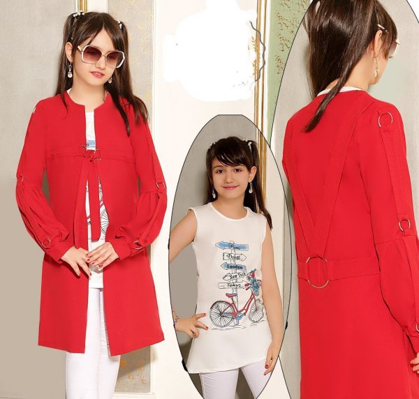 خرید مانتو دو تیکه دخترانه در فروشگاه اینترنتی پوشاکچی-مشاهده قیمت و مشخصات