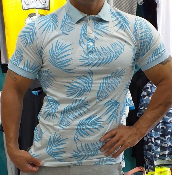 خريد تیشرت هاوایی یقه دار سه دکمه مردانه در فروشگاه اينترنتي پوشاکچي - مشاهده قيمت و مشخصات